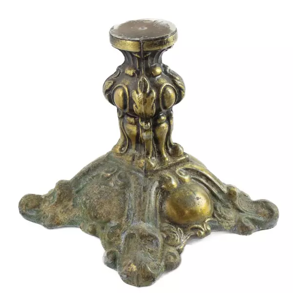 Vintage L&L WMC Bronze Pedestal Dish Base Only Mid-Century 4"