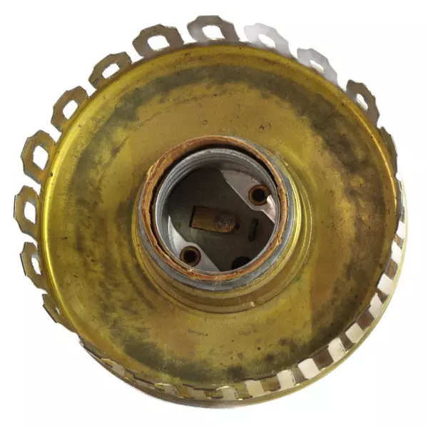 Vintage Brass Lamp Burner 3.25" Solid Metal Patina Untested