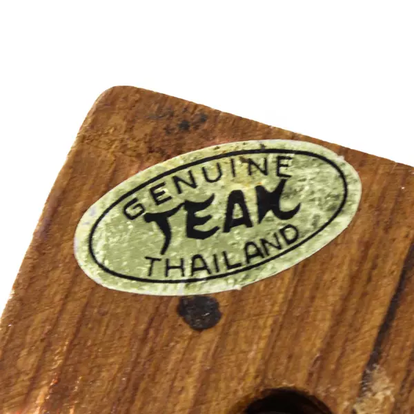 Vintage Teak Trivets Hot Pads Made in Thailand Set of 2 7.75" Wood