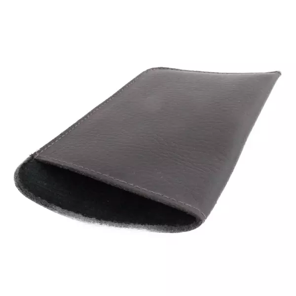 Lot of 9 Half-Clip Felt-Lined Soft Eyeglass Cases Brown (4) Black (5)