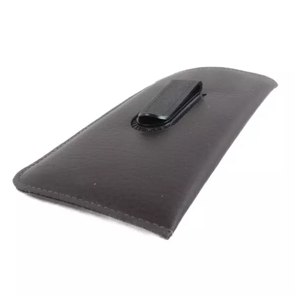 Lot of 9 Half-Clip Felt-Lined Soft Eyeglass Cases Brown (4) Black (5)