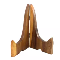 Wooden Plate/Picture Display Easel 7.5" Tall Tabletop Stand 