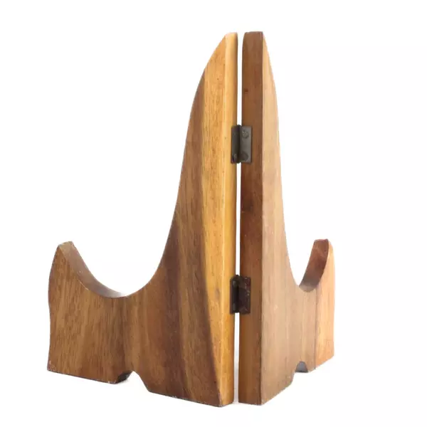 Wooden Plate/Picture Display Easel 7.5" Tall Tabletop Stand 