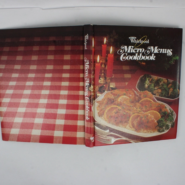 Vintage Whirlpool Micro Menus Cookbook Padded Hardcover 1986 