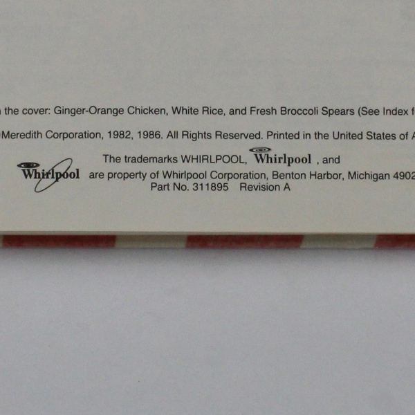 Vintage Whirlpool Micro Menus Cookbook Padded Hardcover 1986 