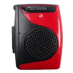GPX Cassette Player with AM/FM Radio, Model# CAS337B, Black/Red