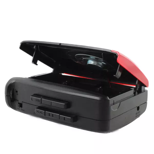 GPX Cassette Player with AM/FM Radio, Model# CAS337B, Black/Red