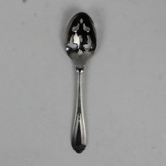 A Wallace Silver Montre Pattern Pierced Serving Spoon 18/10 Stainless 8.25" Good