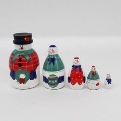 Oriental Trading 5 piece Snowman Nesting Doll Set