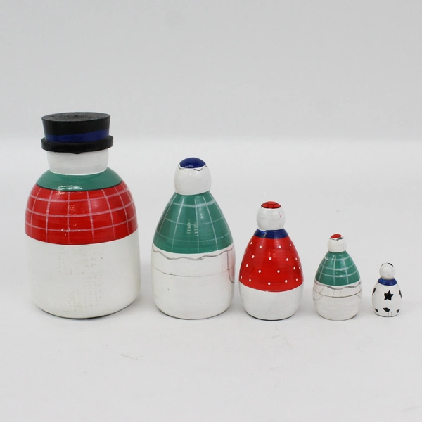Oriental Trading 5 piece Snowman Nesting Doll Set