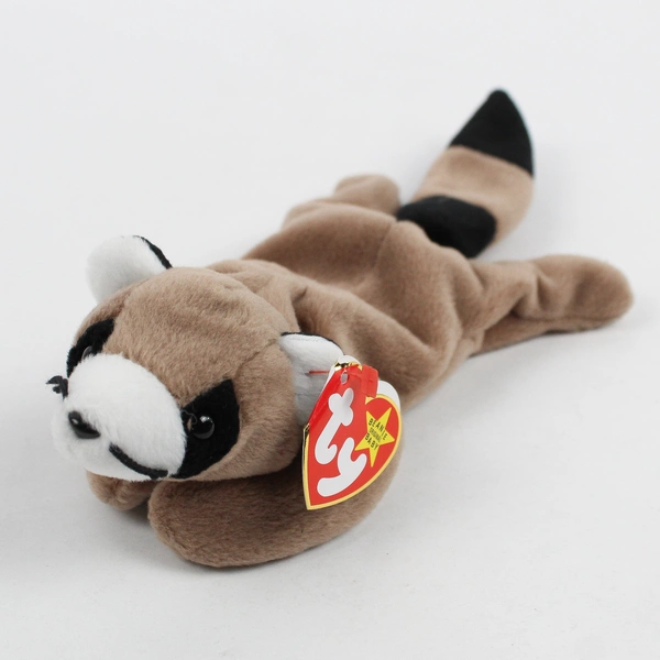 Ty Beanie Babies Ringo 1995 Brown Raccoon Plush w/ Tag Stuffed Animal