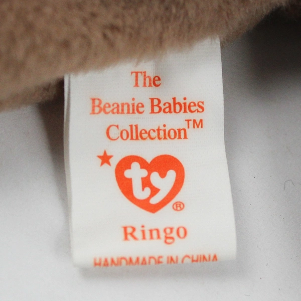 Ty Beanie Babies Ringo 1995 Brown Raccoon Plush w/ Tag Stuffed Animal