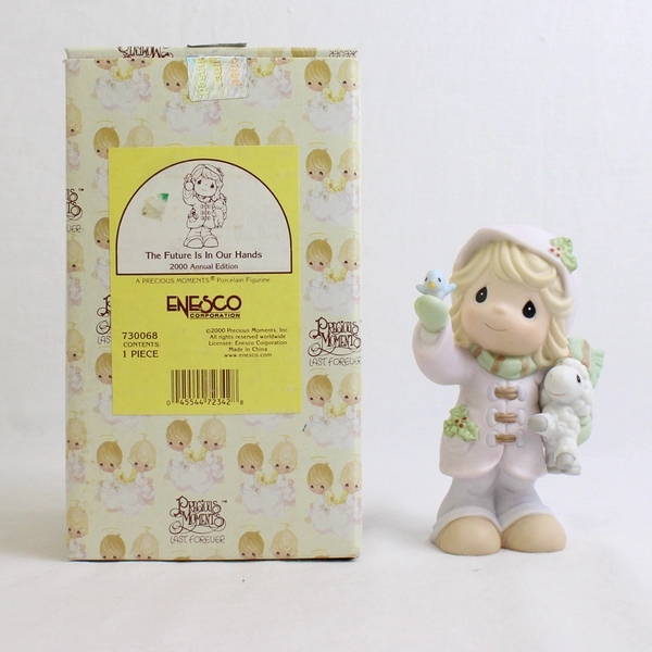 Enesco Precious Moments Figure “The Future Is In Our Hands” 2000 #730068