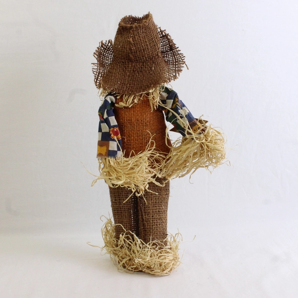 Vintage Autumn Halloween Thanksgiving Scarecrow Doll On Base 15"