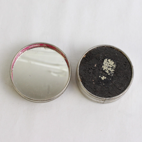 Vintage Round Pin Cushion Trinket Box 2 3/4"