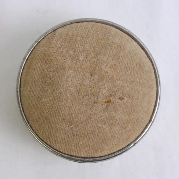 Vintage Round Pin Cushion Trinket Box 2 3/4"