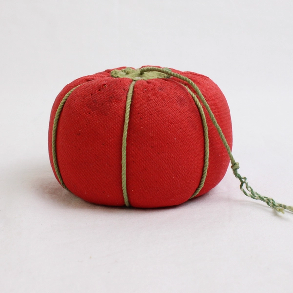 Lot of 2 Vintage Red Tomato Pin Cushions