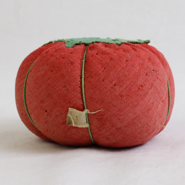 Lot of 2 Vintage Red Tomato Pin Cushions