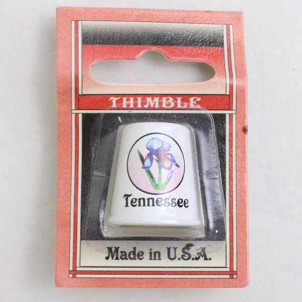 NIP 2001 Amish Kraft Company Tennessee Iris Collector's Thimble