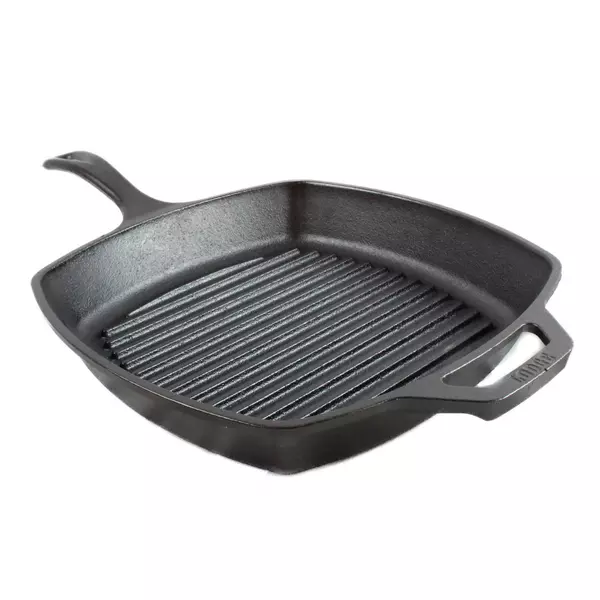 Lodge L8SGP3 10.5" Cast Iron Square Grill Pan 