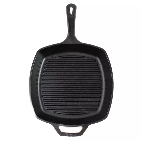 Lodge L8SGP3 10.5" Cast Iron Square Grill Pan 