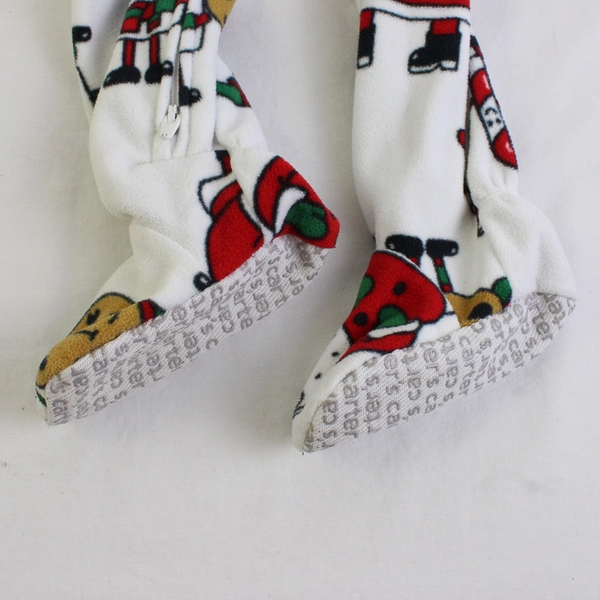 Carter's Christmas Footed Pajama One Piece Santa Milk & Cookies Size 12M