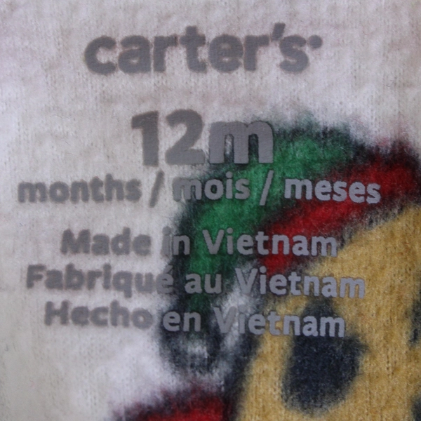 Carter's Christmas Footed Pajama One Piece Santa Milk & Cookies Size 12M