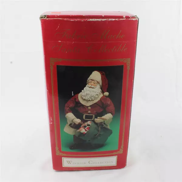 Windsor Christmas Collection Fabric Mache Santa Figurine Item#24500 w/Box