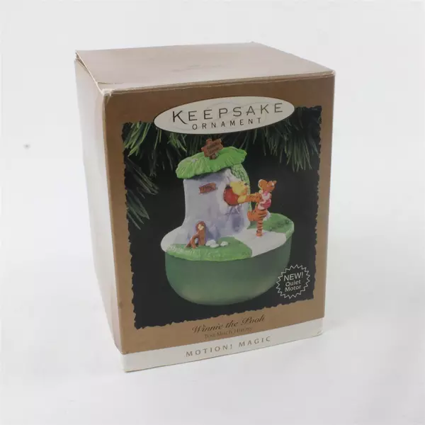 Vintage Keepsake Hallmark Ornament Winnie the Pooh Too Much Honey Motion Magic