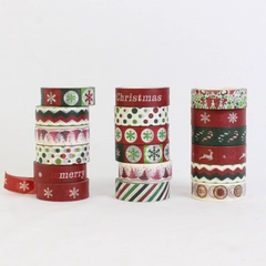 Lot Of 2 Bags Of Konsait Washi Tape Crafts Red/Green/White Christmas Themed