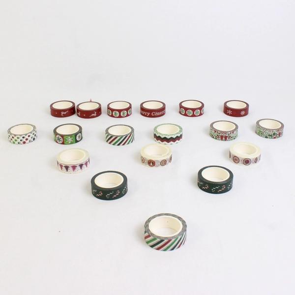 Lot Of 2 Bags Of Konsait Washi Tape Crafts Red/Green/White Christmas Themed