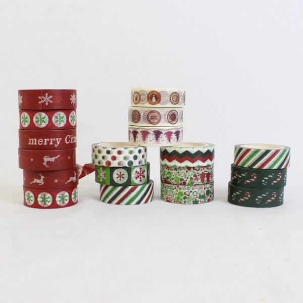 Lot Of 2 Bags Of Konsait Washi Tape Crafts Red/Green/White Christmas Themed
