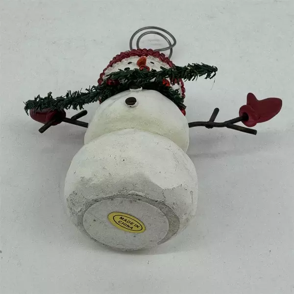 3 Inch Resin Christmas Snowman Note, Card, Or Photo Holder Figurine