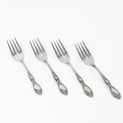 Set of 4 Oneida Galveston Stainless Salad Forks 6.25"