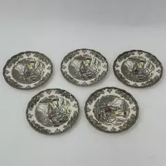 Lot of 5 Johnson Bros Friendly Village SUGAR MAPLES Bread Dessert Plates 6 1/4"