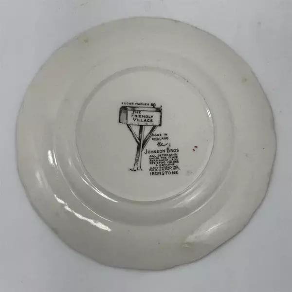 3 Johnson Bros Friendly Village Sugar Maples Bread Plates 6 1/4" White Edge