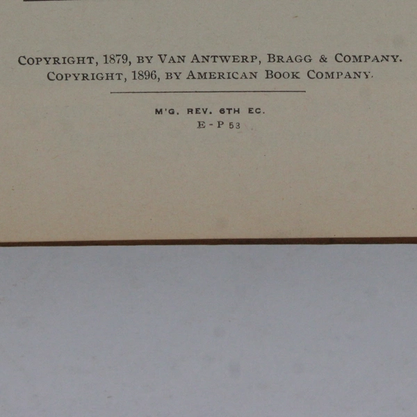 McGuffey’s Sixth Eclectic Reader Revised Edition 1896 Hardcover