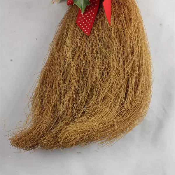 Christmas Broom 17" Window Door Holiday Decor Rustic Seasonal Accent