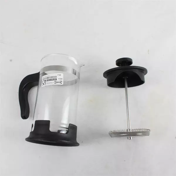 IKEA UPPHETTA French Press 13.5oz Coffee Tea Maker Glass Stainless Steel Plunger