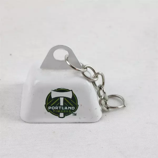 Portland Timbers Cowbell Keychain 76 Gasoline Logo Collectible Missing Ring