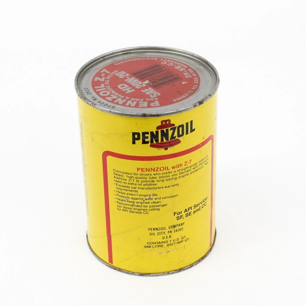 Vintage Pennzoil Z-7 SAE 20w-20 Tough-Film Motor Oil Can 1 Qt Unopened 