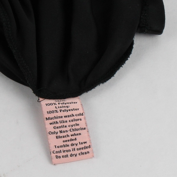 Juicy Couture Spotted Black Sleeveless Baby Doll Blouse Women's Size Large