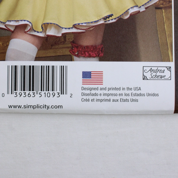 Simplicity Andrea Schewe 1093 Fairy Tale Costumes Women's Size H5 (6-14)
