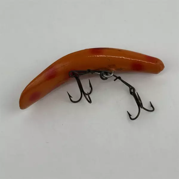 1948 Helin’s F7 Fly Rod Flat Fish Orange With Red Spots W/ Original Box Papers