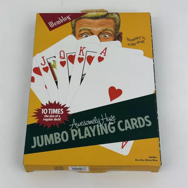 Wembley Jumbo Playing Cards 10 Times the Size of a Regular Deck 8" x 11"