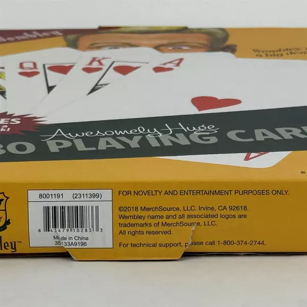 Wembley Jumbo Playing Cards 10 Times the Size of a Regular Deck 8" x 11"