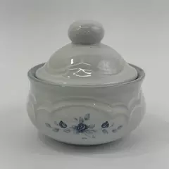 Pfaltzgraff Poetry Glossy Blue Rose Sugar Bowl