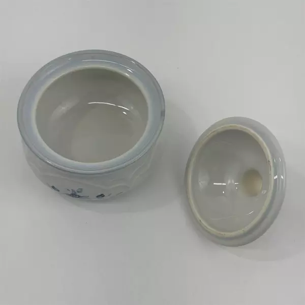 Pfaltzgraff Poetry Glossy Blue Rose Sugar Bowl