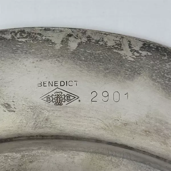 Benedict Silver Plated 15.5” Serving Meat Tray Platter Tree Well