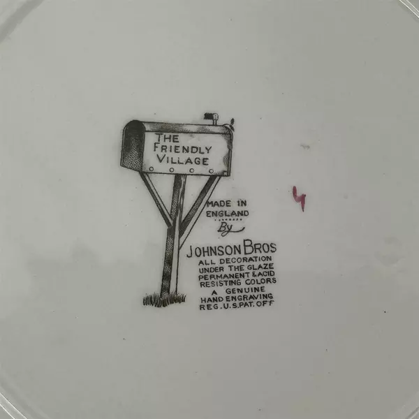  Johnson Brothers The Friendly Village Covered Bridge 12.5" Cake Plate